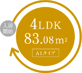 4LDK 83.08m² A1タイプ